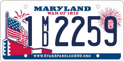 MD license plate 1MD2259