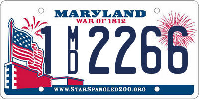 MD license plate 1MD2266