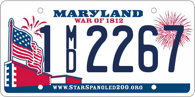 MD license plate 1MD2267