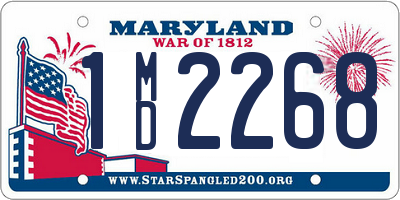 MD license plate 1MD2268