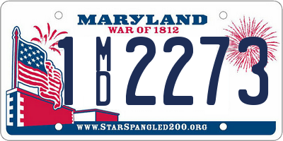 MD license plate 1MD2273