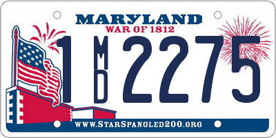 MD license plate 1MD2275