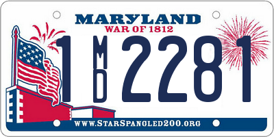 MD license plate 1MD2281