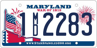 MD license plate 1MD2283