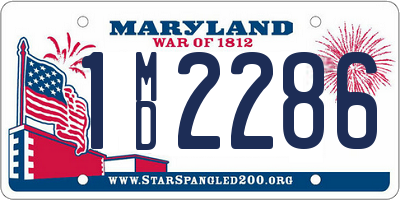 MD license plate 1MD2286