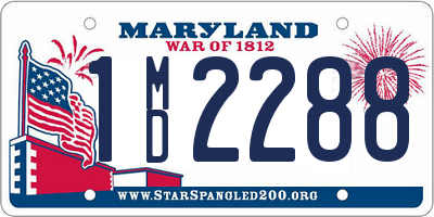 MD license plate 1MD2288