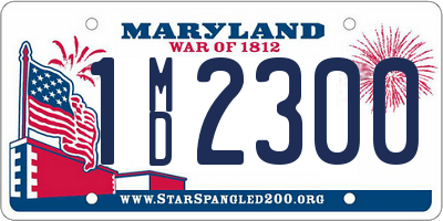 MD license plate 1MD2300