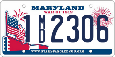 MD license plate 1MD2306