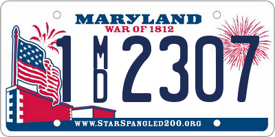 MD license plate 1MD2307