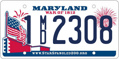 MD license plate 1MD2308