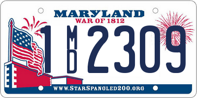 MD license plate 1MD2309