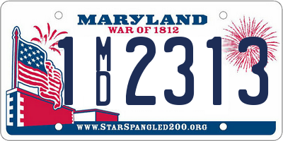 MD license plate 1MD2313