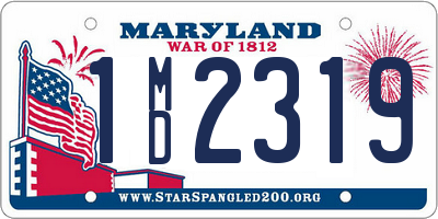 MD license plate 1MD2319