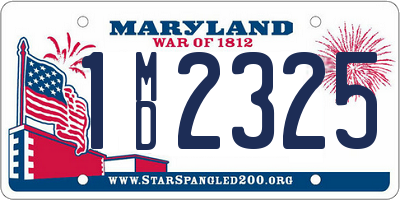 MD license plate 1MD2325