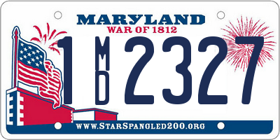 MD license plate 1MD2327