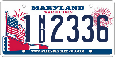 MD license plate 1MD2336