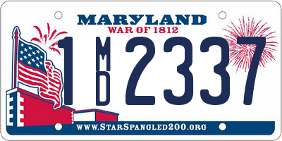 MD license plate 1MD2337