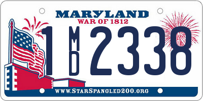 MD license plate 1MD2338