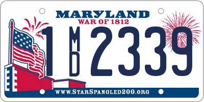 MD license plate 1MD2339