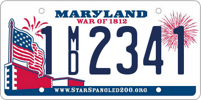 MD license plate 1MD2341