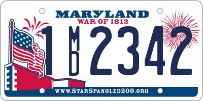 MD license plate 1MD2342