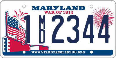 MD license plate 1MD2344