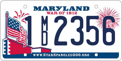 MD license plate 1MD2356