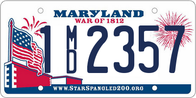 MD license plate 1MD2357