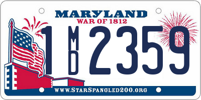 MD license plate 1MD2359