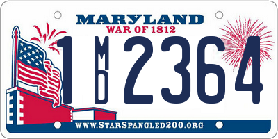 MD license plate 1MD2364