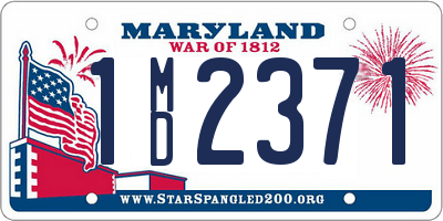 MD license plate 1MD2371