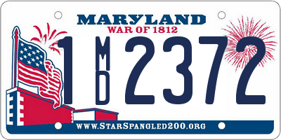 MD license plate 1MD2372