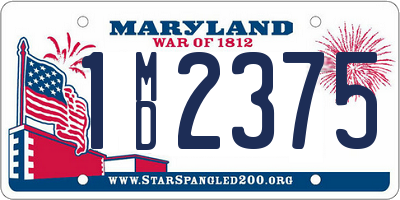 MD license plate 1MD2375