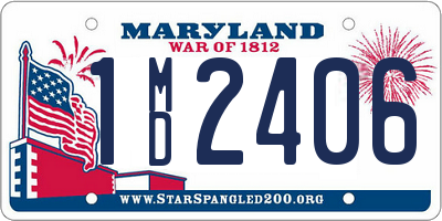 MD license plate 1MD2406