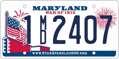 MD license plate 1MD2407