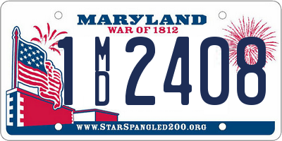 MD license plate 1MD2408