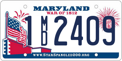 MD license plate 1MD2409