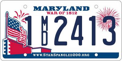 MD license plate 1MD2413