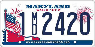 MD license plate 1MD2420