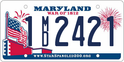 MD license plate 1MD2421