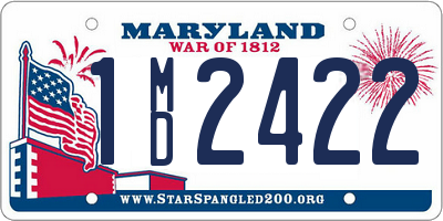 MD license plate 1MD2422