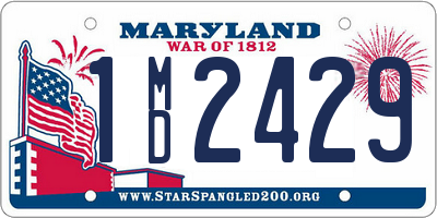 MD license plate 1MD2429