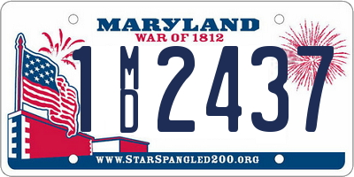 MD license plate 1MD2437