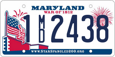 MD license plate 1MD2438