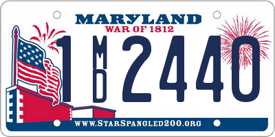 MD license plate 1MD2440