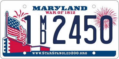 MD license plate 1MD2450