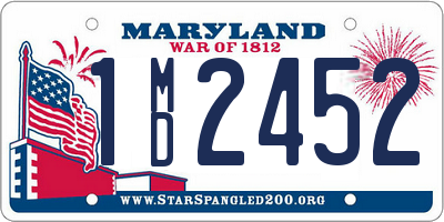 MD license plate 1MD2452