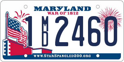 MD license plate 1MD2460