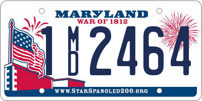 MD license plate 1MD2464