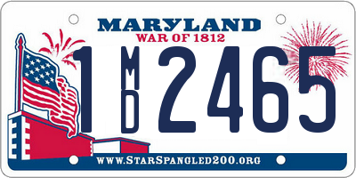 MD license plate 1MD2465